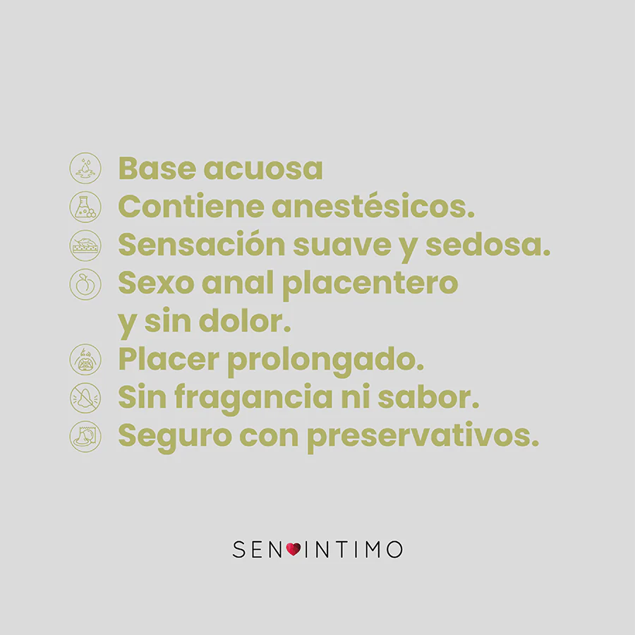 Lubricante Íntimo Anal Desensibilizante x 10 ml by Sen Íntimo