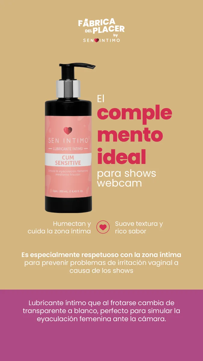 Lubricante Íntimo Cum Sensitive Simula la Eyacuación Femenina x 250 ml