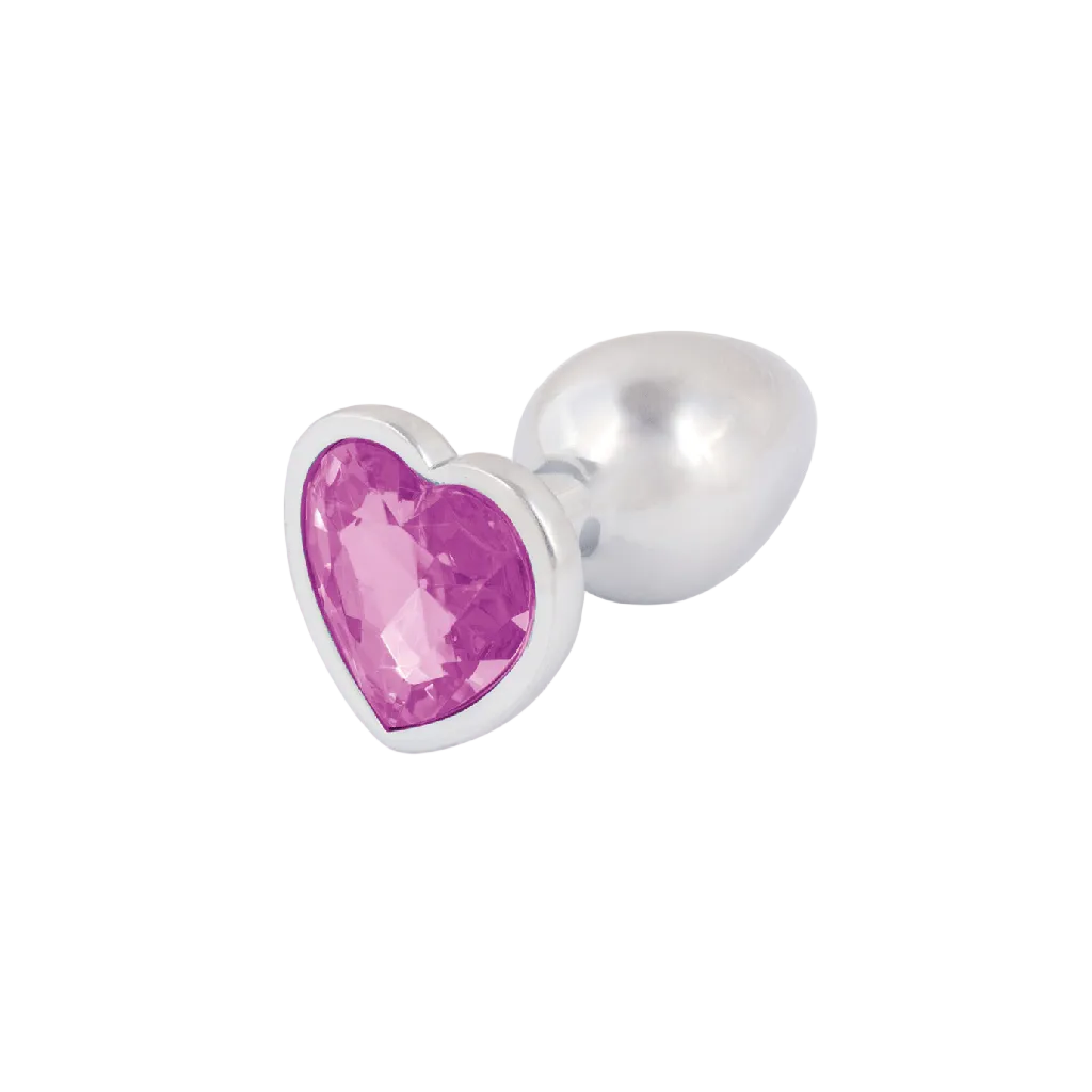 Plug acostumbrador joya anal metálica corazón Talla S
