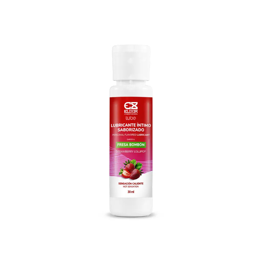 Lubricante Saborizado Sensación Caliente x 30ml Elixir Fresa Bombon