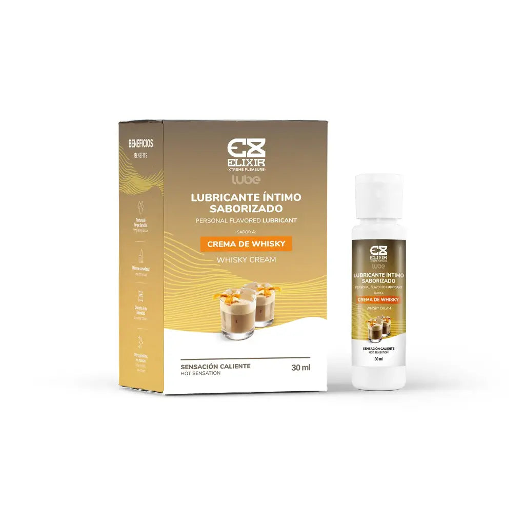 Lubricante Saborizado Sensación Caliente x 30ml Elixir - Crema de whisky