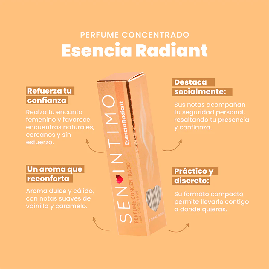Perfume con Feromonas Radiant x 10 Ml Sen Intimo