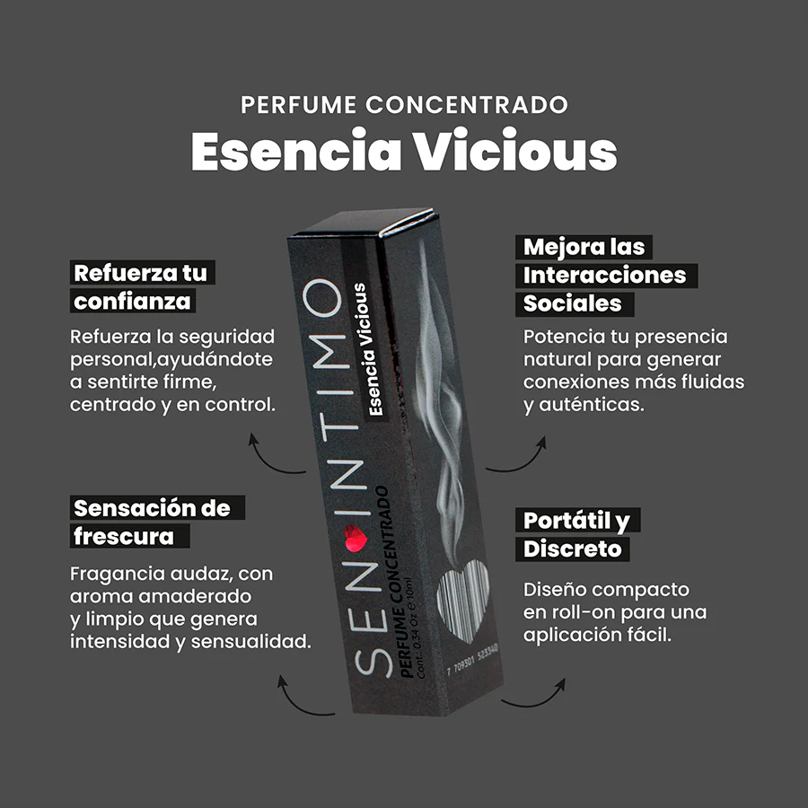 Perfume con Feromonas Vicious x 10 Ml Sen Intimo