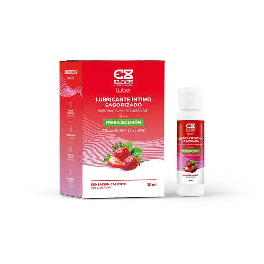 Lubricante Saborizado Sensación Caliente x 30ml Elixir Fresa Bombon