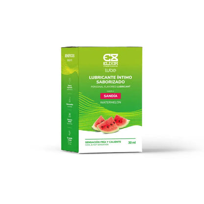 Lubricante Saborizado Sensación Caliente x 30ml Elixir SANDIA