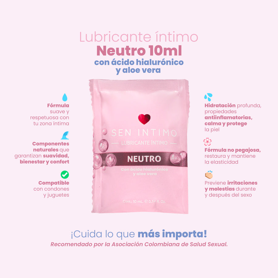 Lubricante Neutro con Ácido Hialurónico y Aloé x 10 ml